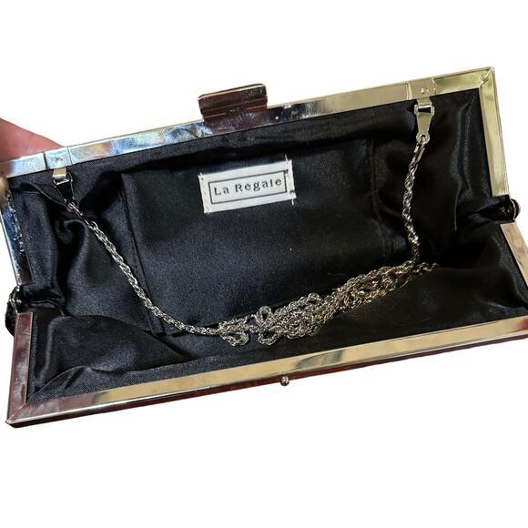 Black Sparkle Evening Clutch La Regale - Picture 6 of 6